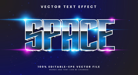 Space theme bright color editable text effect Template