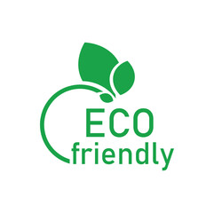 eco friendly sign on white background	