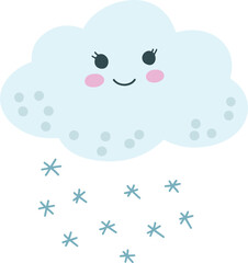 cute expression cloud snowfall weather