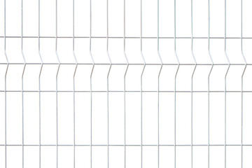 Zinc aluminum steel wire panel fence isolated on transparent background, png file
