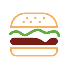 Delicious burger icon design