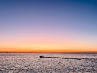 sunset in the sea