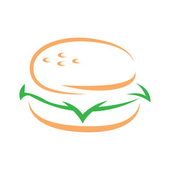 Delicious burger icon design