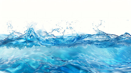  blue water with splashes and waves