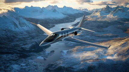 Fototapeta premium Electric aviation in Norway: Reducing emissions in air travel,