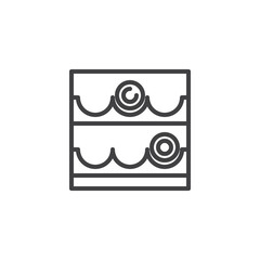 Wine Rack line icon