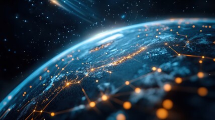 Night sky filled with constellations and a shooting star.