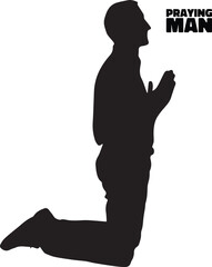 Praying Silhouette Vector