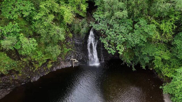 Rhaeadr Ddu waterfall, Afon Prysor river, Ceunant Llennyrch gorge near Maentwrog, Snowdonia, Wales