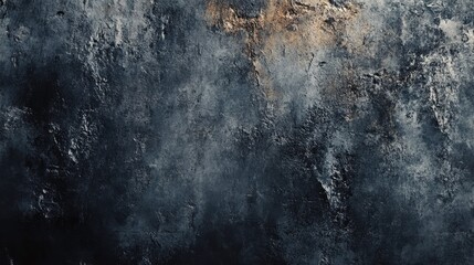 Obraz premium A moody, dark concrete texture background with a matte finish, suitable for creating dramatic and bold design banners.