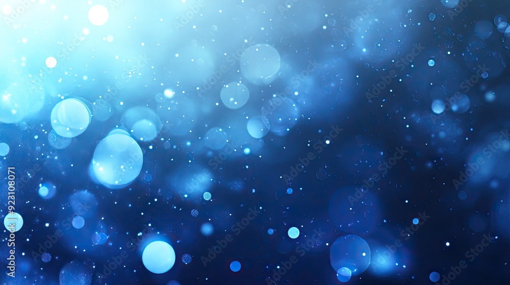 Poster abstract blue background with a mix of gradients and soft bokeh effects. great for adding a touch of