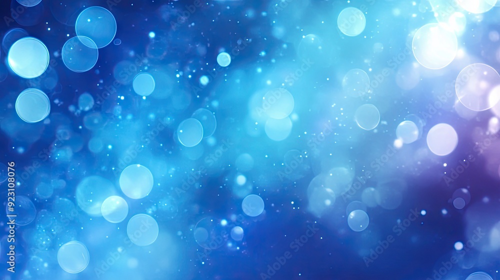 Poster abstract blue background with a mix of gradients and soft bokeh effects. great for adding a touch of