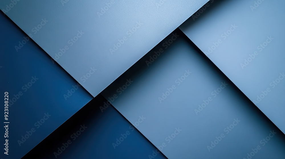 Fototapete abstract blue-grey shadow lines create a geometric pattern on a modern, futuristic background. the d