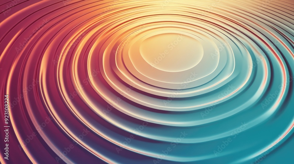 Aufkleber abstract circle gradient featuring concentric rings and a ripple effect. ideal for futuristic techno