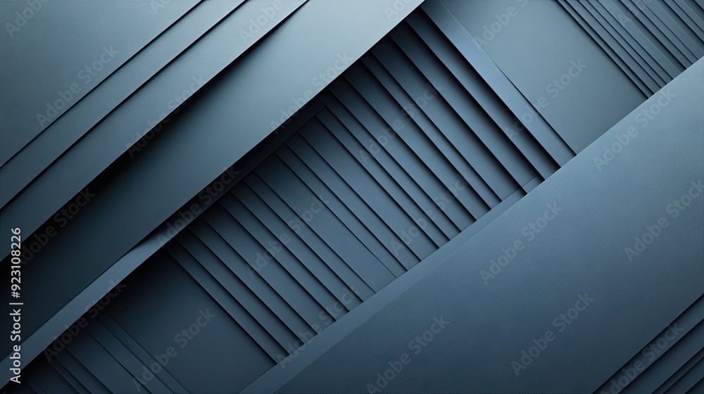 Poster abstract blue-grey shadow line patterns on a geometric backdrop. the modern and futuristic backgroun