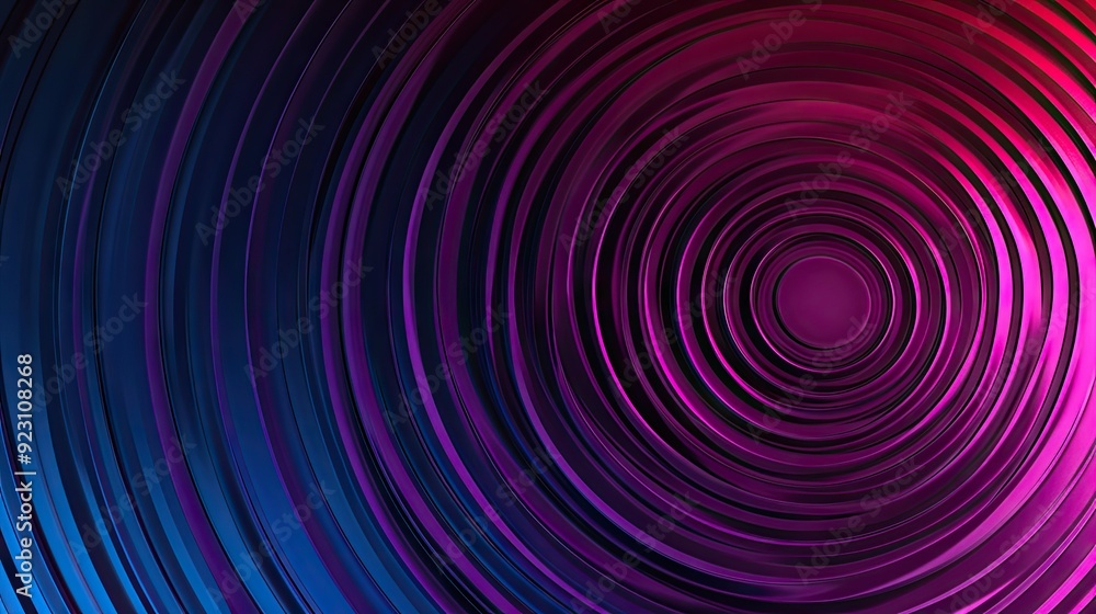 Poster abstract circle gradient featuring concentric rings and a ripple effect. ideal for futuristic techno