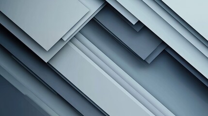 Obraz premium Abstract geometric background with blue-grey shadow lines. The modern, futuristic design features a clean layout with plenty of blank space for creative text and illustrations.
