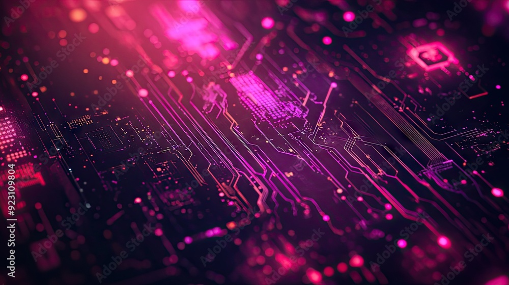 Poster abstract technology background for big data with a futuristic and hand-drawn digital illustration. e