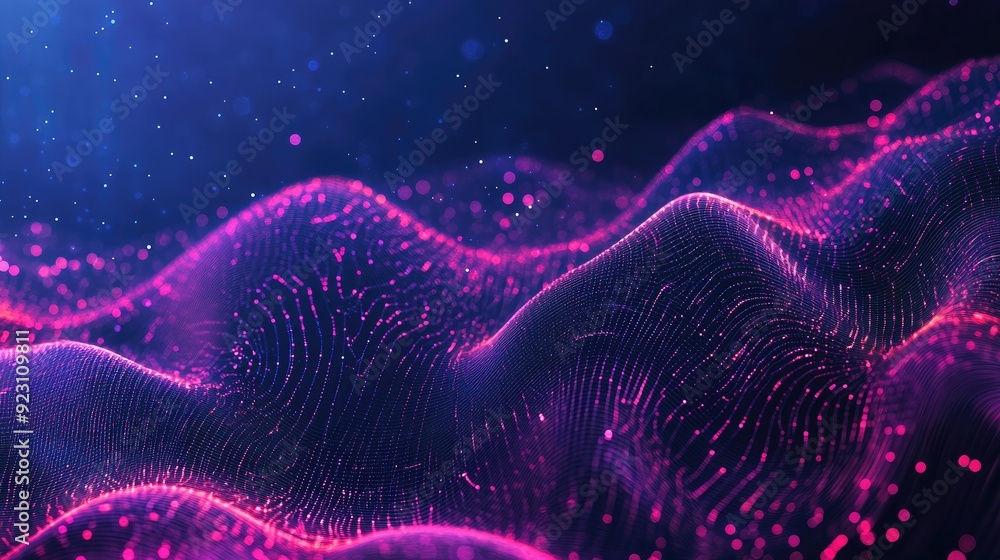 Poster abstract technology background for big data with a futuristic and hand-drawn digital illustration. e