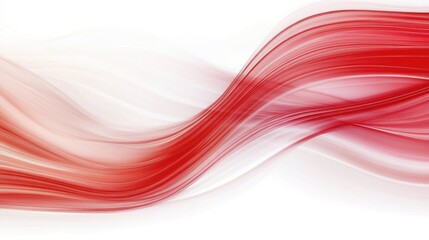 Naklejka premium Abstract visual of red and white stripes flowing across a gradient white background. Clean and contemporary design for marketing materials and digital content.
