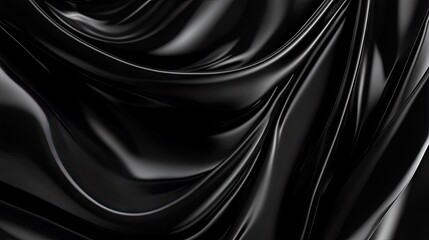 Obraz premium Black background with a sleek, polished effect, ideal for creating an elegant and professional design aesthetic. -
