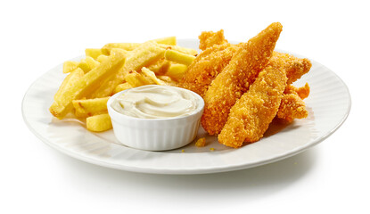 french fries and chicken nuggets
