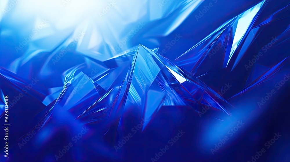 Poster bold blue abstract background with striking angular shapes and contrasting light effects. ideal for 