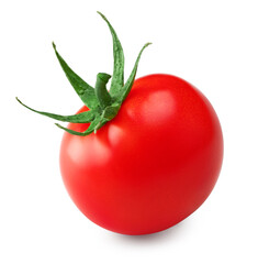 fresh tomato isolated on white background. clipping path