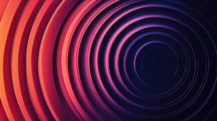 Obraz premium Circle gradient with abstract rings creating a modern ripple effect. Geometric stripe line pattern perfect for technology design, advertising campaigns, web backgrounds, and social media.