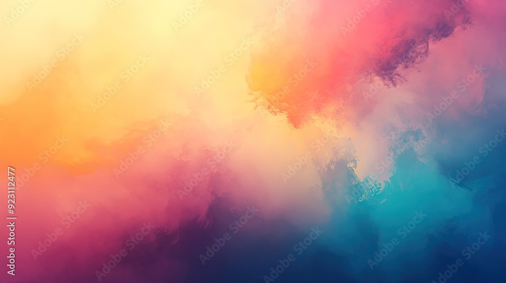 Poster colorful abstract background with a mix of warm and cool tones creating a balanced and engaging visu
