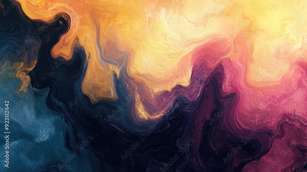 Poster colorful abstract background with swirling hues and textured layers. perfect for creating engaging d