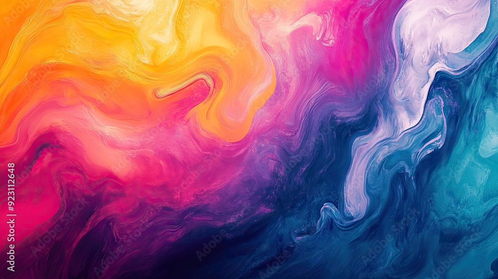Poster colorful abstract background with swirling hues and textured layers. perfect for creating engaging d