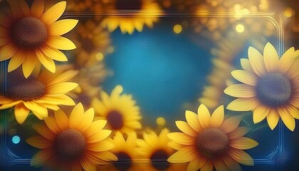 Fototapeta premium ヒマワリのフレーム