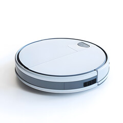 Smart robot vacuum cleaner isolated on a white background