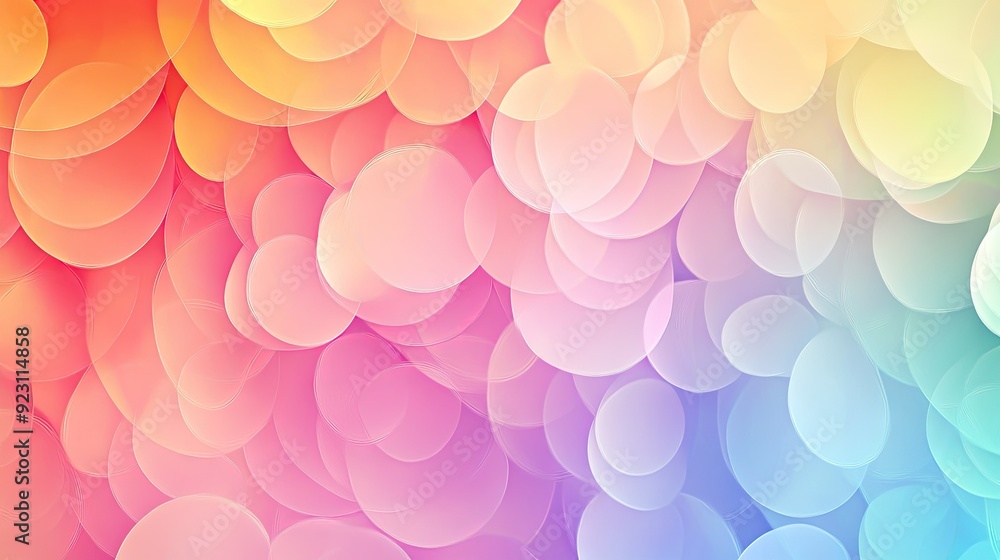 Poster dynamic abstract background with a pattern of colorful circles blending together. perfect for eye-ca