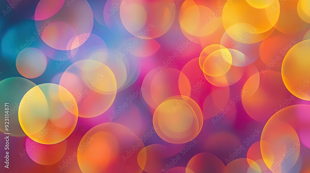 Poster dynamic abstract background with a pattern of colorful circles blending together. perfect for eye-ca