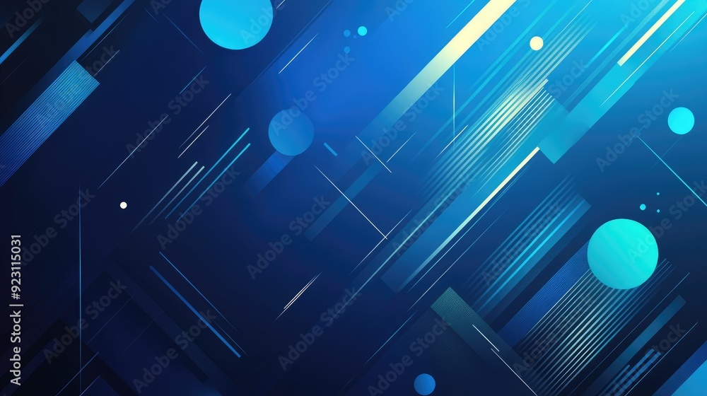 Poster dynamic blue abstract background with bold color contrasts and geometric shapes. perfect for high-en
