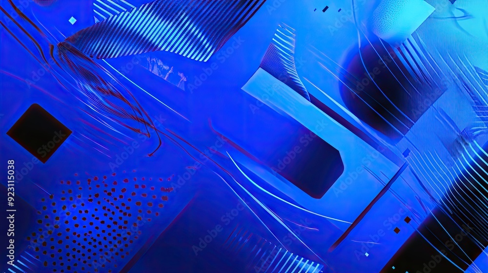 Aufkleber dynamic blue abstract background with bold color contrasts and geometric shapes. perfect for high-en