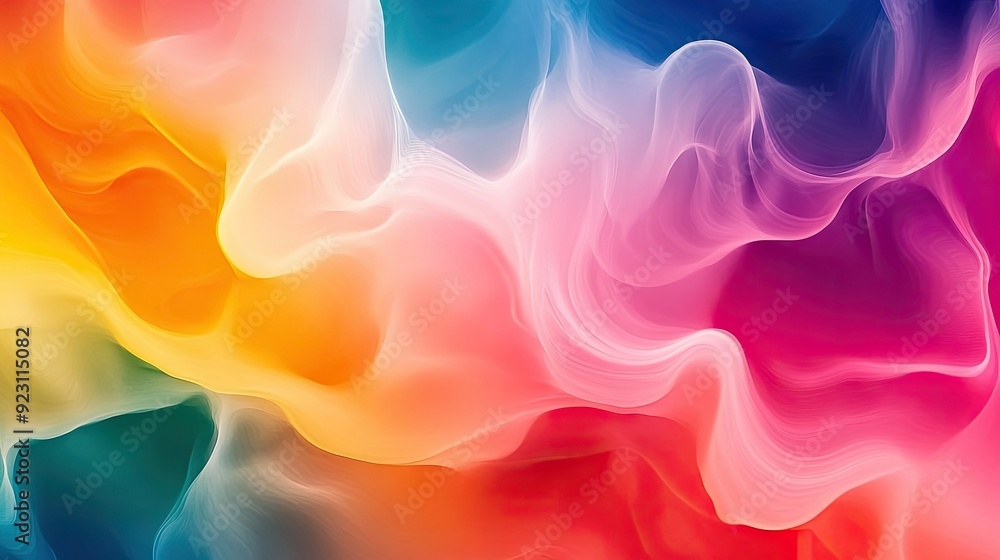 Poster dynamic color abstract background featuring a spectrum of hues blending seamlessly. perfect for eye-
