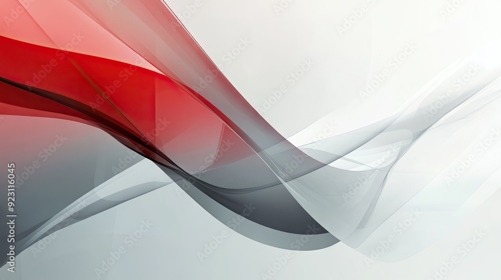 Poster elegant abstract design showcasing a mix of red, gray, and white with generous blank space. perfect 
