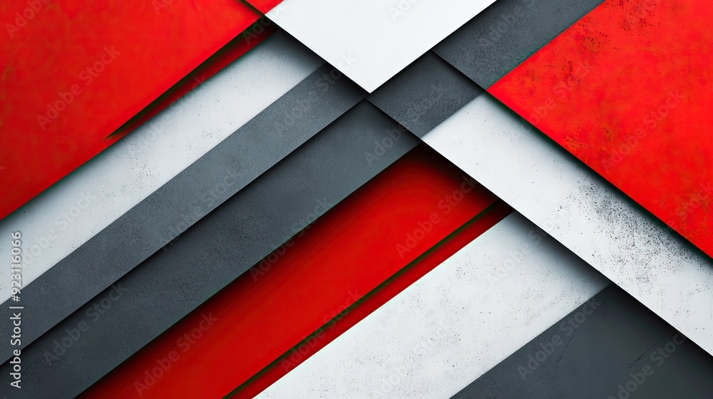 Poster elegant abstract design showcasing a mix of red, gray, and white with generous blank space. perfect 