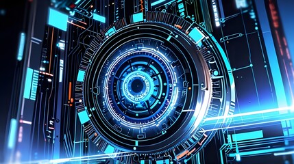 Obraz premium technology background Generative Ai 