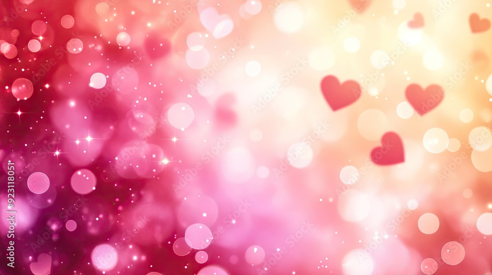 Fototapete eps 10 vector design of a blurred valentine's day background, showcasing soft pink and red hues with