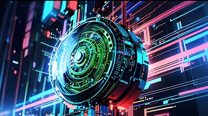 abstract technology background generative Ai 