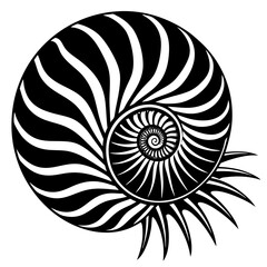 Nautilus vector pattern art vector