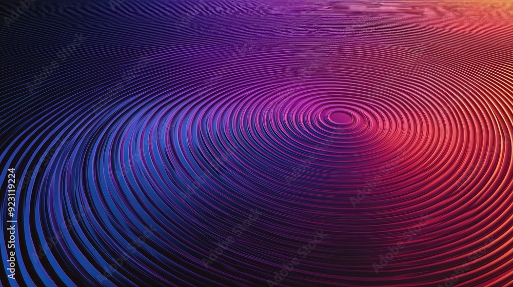 Poster futuristic circle gradient with abstract rings creating a ripple effect. geometric stripe pattern su