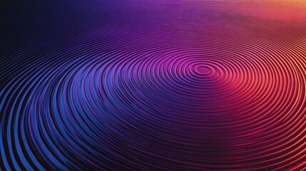Futuristic circle gradient with abstract rings creating a ripple effect. Geometric stripe pattern suitable for technology design, advertising, web, and social media. -