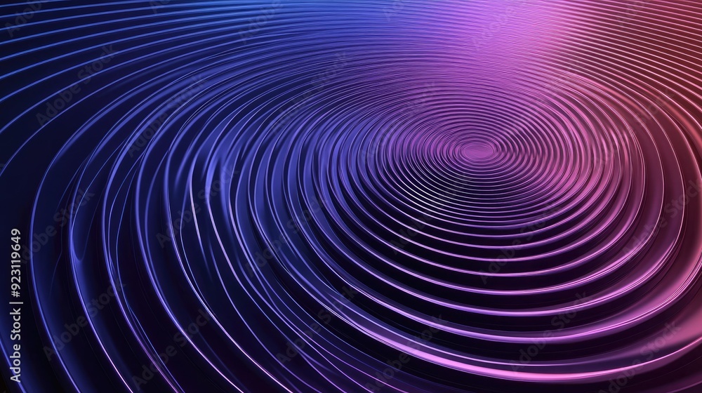 Poster futuristic ripple background with circle gradient and abstract rings. geometric stripe lines enhance