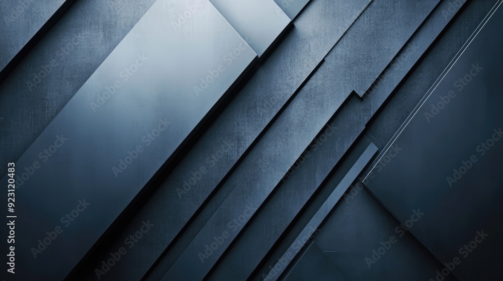 Fototapete geometric blue-grey shadow lines on a contemporary background. the abstract, futuristic design offer