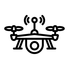 Drone Vector Line Icon Design